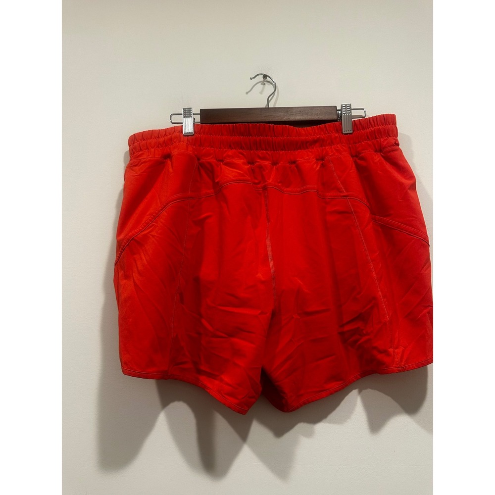 Lululemon Track That Mid-Rise Lined Short 5 Orange Red Size 18